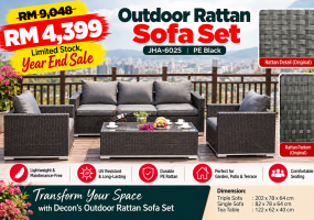 Outdoor Rattan Sofa Set ,  JHA-6025