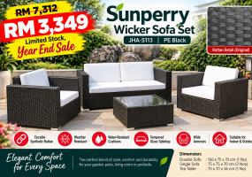 Sunperry Wicker Sofa Set , JHA-S113