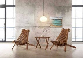 Designer Chair Set , Balau Wood, KTS-02