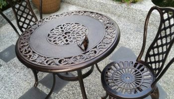 Table Chair Cast Aluminum