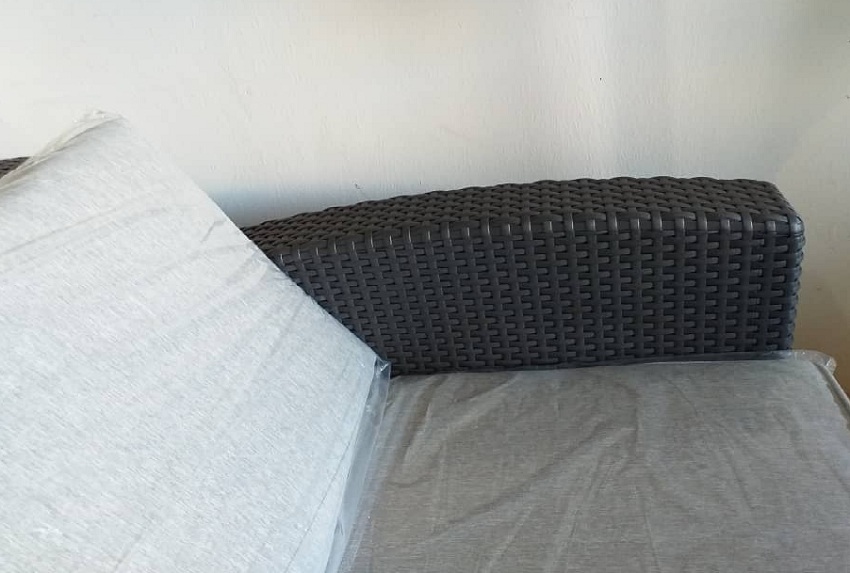 molded rattan design sofa