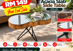 Acacia Slab Side Table, KTS-20