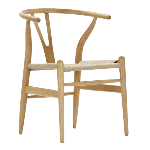 wishbone natural color chair