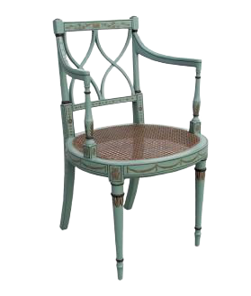 Vince Antique Designer Cane Chair