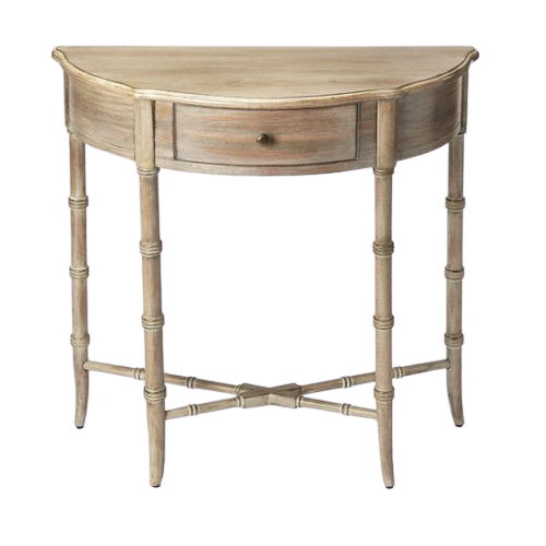Aimee French Half Moon Console Table,