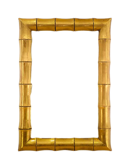Rococo Madera Bamboo Design Gold Mirror
