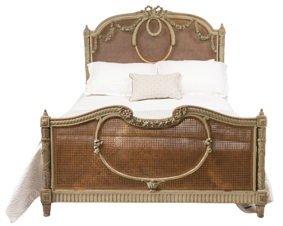 Antique Queen King Bed French Louis XV,