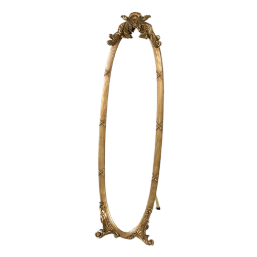 Gold Antique French Style Cheval Mirror,