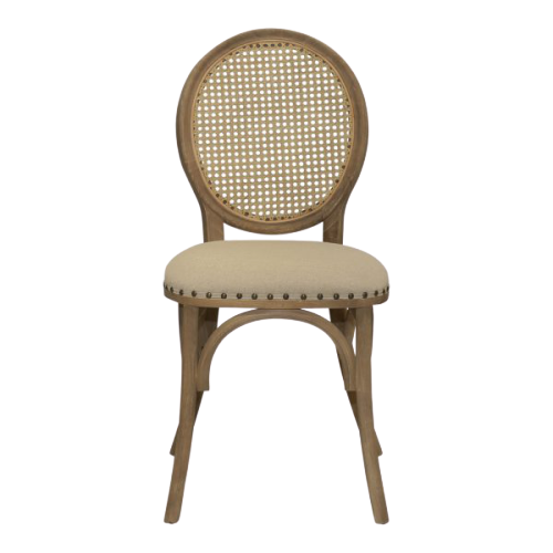 Afia Rattan Dining Chair With Padded Seat