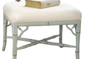 Aimee French Bamboo Design Ottoman, JD-2026