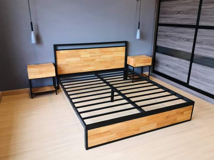Custom Made Bed & Side Tables