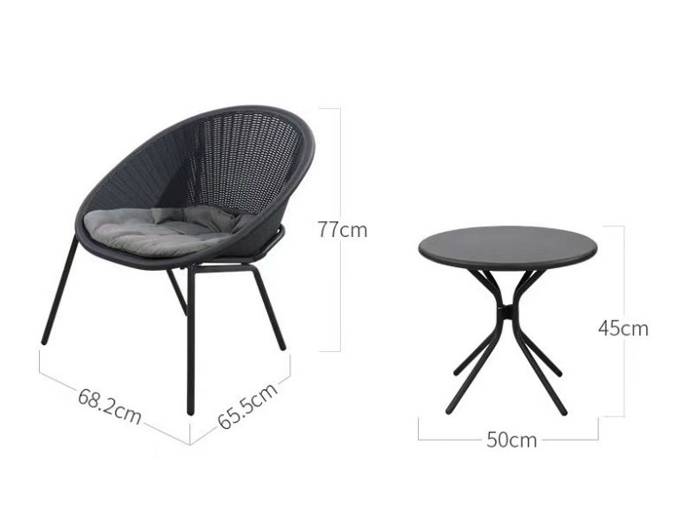 Ifzan Moulded Patio Set, JHA613A DECON DESIGNS Outdoor Furniture