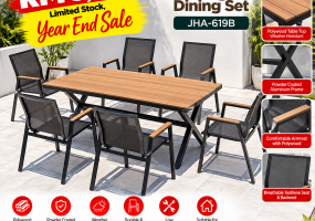 Albana Rectangular Dining Set, JHA-619B