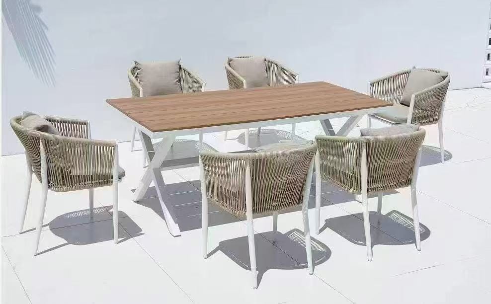 Domi Alfresco Rectangular Dining Set, JHA-619D Domi Alfresco Rectangular Dining Set, JHA-619D