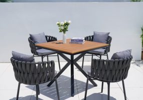 Sachi Outdoor Square Dining Table Set, JHA-773F