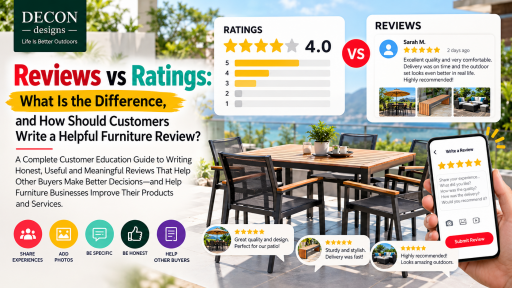 Reviews Vs Ratings: What Is The Difference, And How Should Customers Write A Helpful Furniture Review?