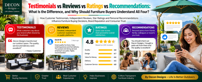 Testimonials Vs Reviews Vs Ratings Vs Recommendations