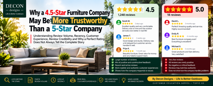 Why A 4.5-Star Furniture Company May Be More Trustworthy Than A 5-Star Company